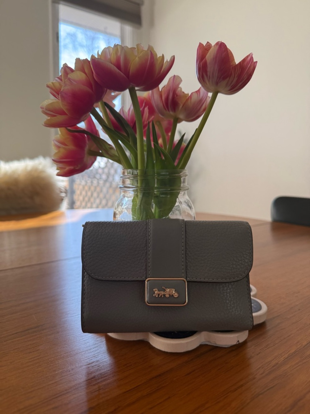 Coach Pebbled Leather Wallet